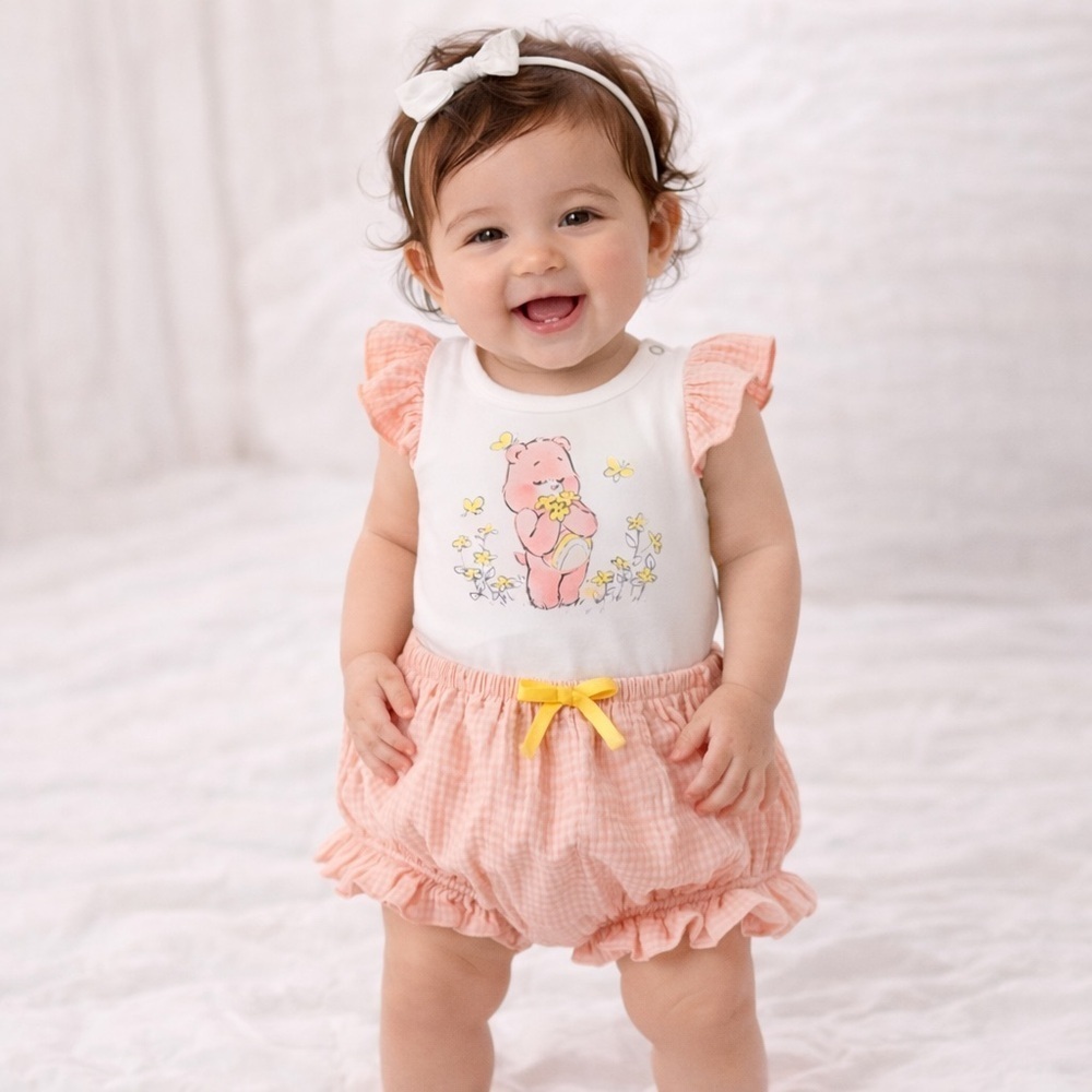 Care Bears Baby Girls Cheer Bear Tee and Bloomer Set - 6-9 / 12-18 months NWT